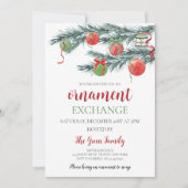 Ornamentenuitwisseling Kerstfeest Kaart (Voorkant)