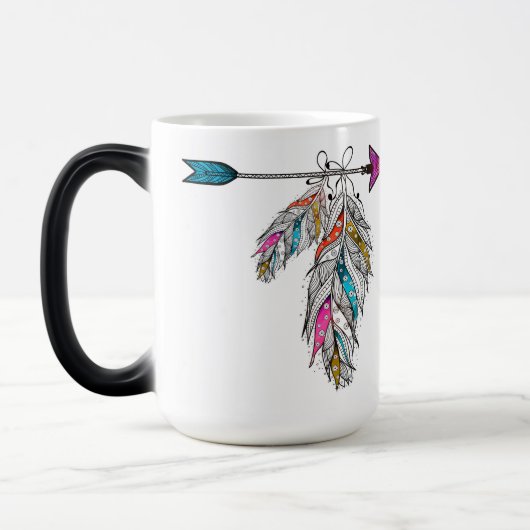 ornamentievrije veren hangen met boho-stijl magische mok (Links)