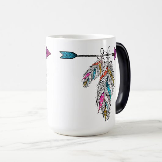 ornamentievrije veren hangen met boho-stijl magische mok (Voorkant rechts)