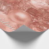 Ornaments Merry Kersttree Roos Gold Holiday Cadeaupapier (Hoek)