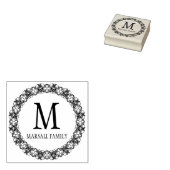 Ornaments Monogrammed Modern Design Rubberstempel (Gestempeld)