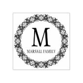 Ornaments Monogrammed Modern Design Rubberstempel (Afrduk)