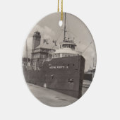 Ornaments Ore Freighter  Soo Locks Michigan Keramisch Ornament (Rechts)
