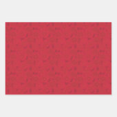 Ornaments Poinsettias Snowflake Stippen Kerstmis Inpakpapier Vel (Voorkant 2)