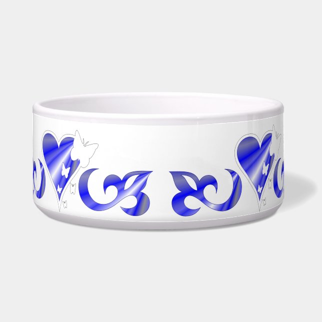 Ornaments Rainbow Heart met Butterfly en Lily Voerbakje (Voorkant)