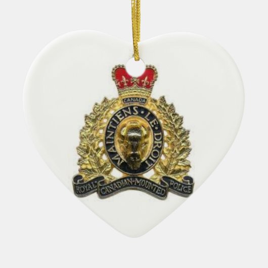 Ornance core heart rcmp keramisch ornament (Voorkant)