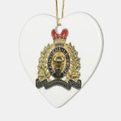 Ornance core heart rcmp keramisch ornament (Links)