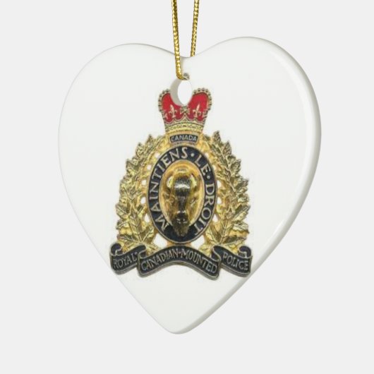 Ornance core heart rcmp keramisch ornament (Links)