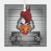 Ornance En Glas Mr Rooster Glas Ornament (Voorkant)