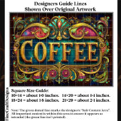 Ornate Art Nouveau Coffee Sign FA2 Decoupage Tissuepapier