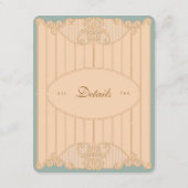 Ornate Art Nouveau Wedding Details Card Informatiekaartje (Achterkant)