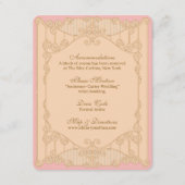 Ornate Art Nouveau Wedding Details Card Informatiekaartje (Voorkant)