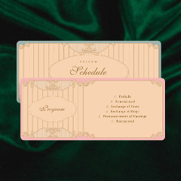 Ornate Art Nouveau Wedding Programmakaart