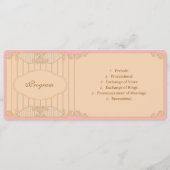 Ornate Art Nouveau Wedding Programmakaart (Voorkant)