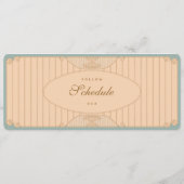 Ornate Art Nouveau Wedding Programmakaart (Achterkant)