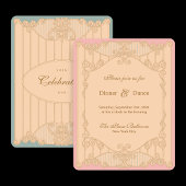 Ornate Art Nouveau Wedding Reception Invitation Kaart