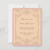 Ornate Art Nouveau Wedding Reception Invitation Kaart (Voorkant)