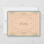 Ornate Art Nouveau Wedding RSVP Card (Achterkant)
