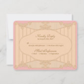 Ornate Art Nouveau Wedding RSVP Card (Voorkant)