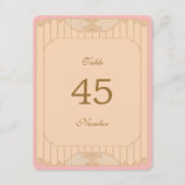 Ornate Art Nouveau Wedding Table Numbers (Voorkant)