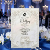 Ornate Baroque Angel & Swan Cameo Art Wedding Kaart