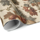 Ornate Baroque Christmas Pattern Wrapping Paper Cadeaupapier (Rol Hoek)