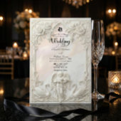 Ornate Baroque Rococo Archway & Cherub Wedding  Kaart