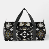 Ornate black and white floral pattern  plunjezak (Achterkant)