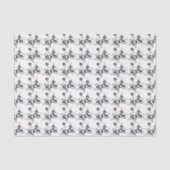 Ornate Black and White Flower Art Pattern Tissuepapier (Voorkant)