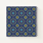 Ornate Blue Geometric Mosaic Pattern Personalised Notitieboek (Achterkant)