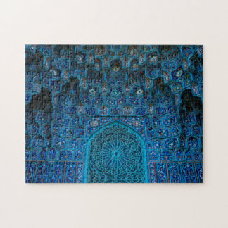 Ornate Blue Mosque Interior Jigsaw Puzzle Legpuzzel