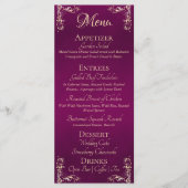 Ornate Border & Heart Monogram - Plum Menu (Voorkant)