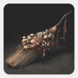 Ornate Broom Vierkante Sticker