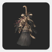 Ornate Broom Vierkante Sticker (Voorkant)