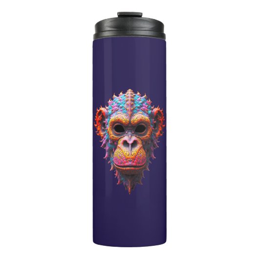 Ornate Chimp Mask Thermosbeker (Voorkant)
