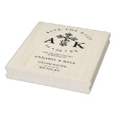 Ornate Christian Cross Minimal Wedding Save Date Rubberstempel (Stempel)