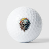 Ornate Cosmic Skull Gothic Baroque Mandala  Golfballen (Voorkant)