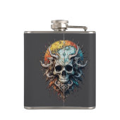 Ornate Cosmic Skull Gothic Baroque Mandala Heupfles (Achterkant)