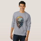 Ornate Cosmic Skull Gothic Baroque Mandala  Trui (Voorkant volledig)