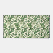 Ornate dark green acanthus leaves pattern bureaumat (Voorkant)