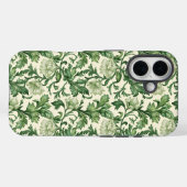 Ornate dark green acanthus leaves pattern Case-Mate iPhone case (Achterkant (horizontaal))