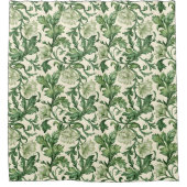 Ornate dark green acanthus leaves pattern douchegordijn (Voorkant)