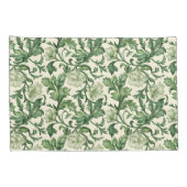 Ornate dark green acanthus leaves pattern kussensloop (Achterkant-Rechts)