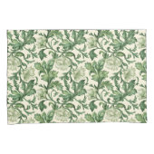 Ornate dark green acanthus leaves pattern kussensloop (Voorkant-Rechts)