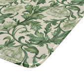 Ornate dark green acanthus leaves pattern snijplank (Hoek)