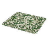 Ornate dark green acanthus leaves pattern snijplank (Hoek)