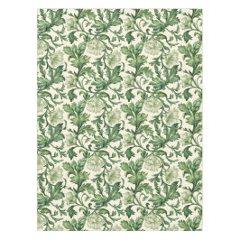 Ornate dark green acanthus leaves pattern tafelkleed