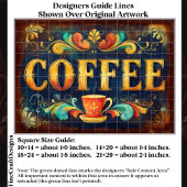 Ornate Distressed Coffee Typography FA1 Decoupage Tissuepapier