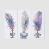 Ornate Elegant Quill & Inkwell Trio EQ2L Decoupage Tissuepapier (Voorkant)