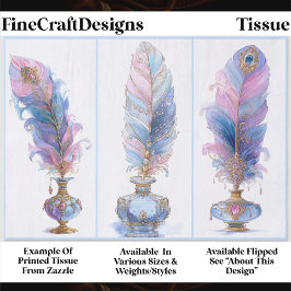 Ornate Elegant Quill & Inkwell Trio EQ2L Decoupage Tissuepapier